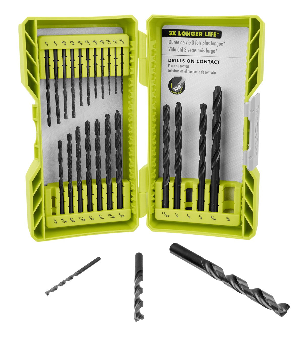 25 PC. ROUND SHANK BLACK OXIDE DRILL BIT SET Image 4