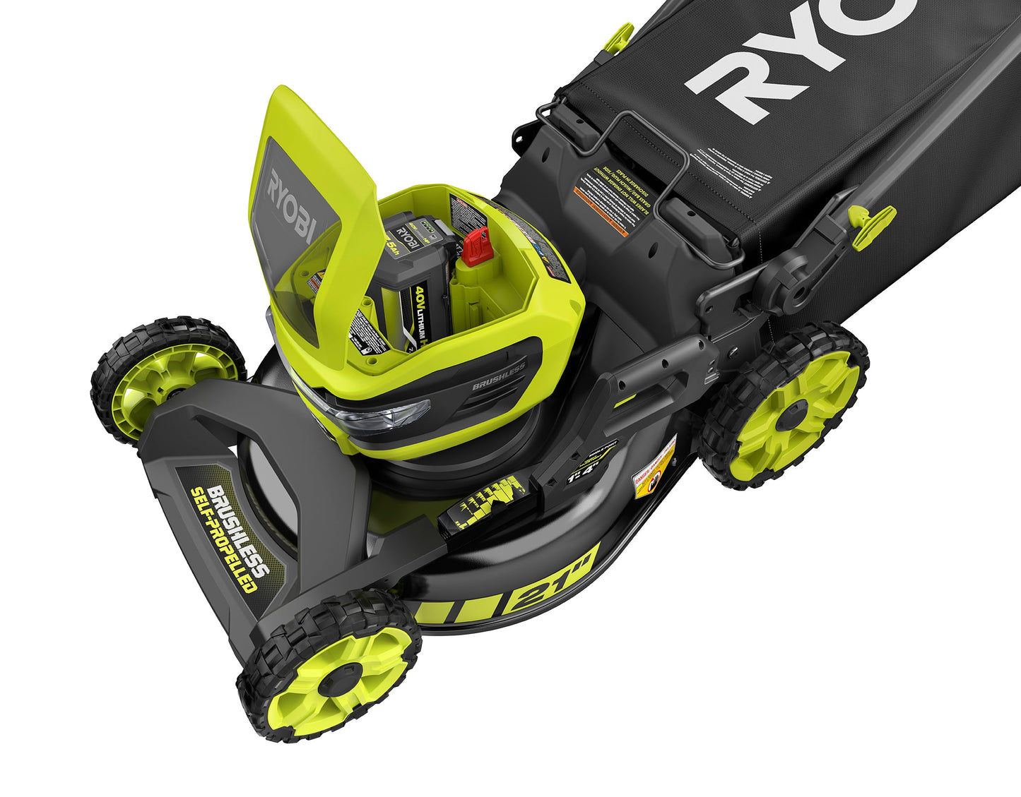 40V 21" BRUSHLESS Self-Propelled Mower with 7.5AH Battery & Charger Image 7