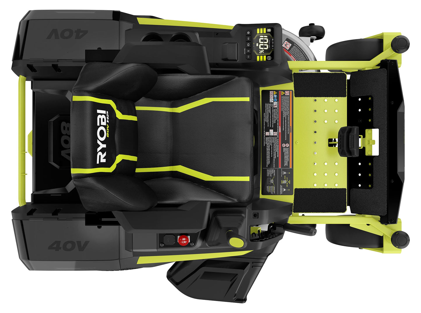 80V HP BRUSHLESS 42" LITHIUM ELECTRIC ZERO TURN RIDING MOWER Image 22